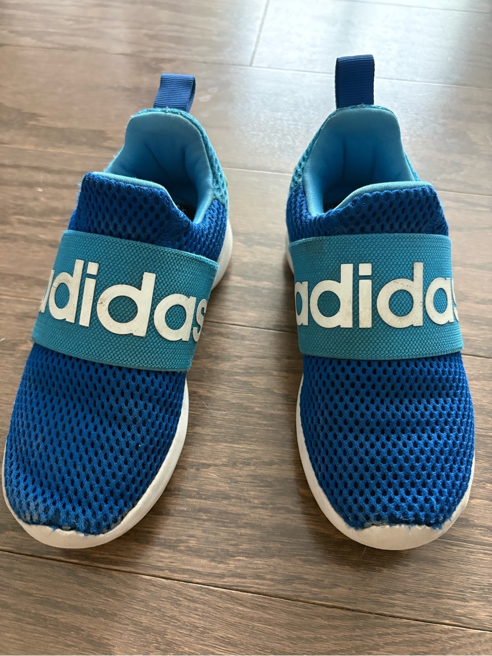 adidas Kids Slip-On Sneakers in Royal Blue with White Logo